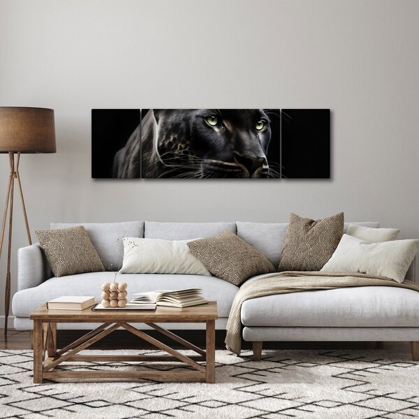 Obraz - Czarna Pantera (170x50 cm)
