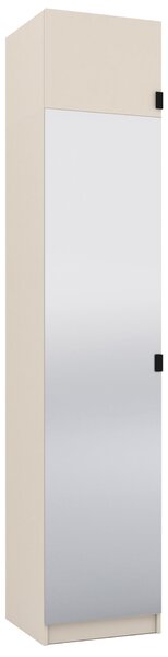 Szafa z lustrem i nadstawką 50 cm do garderoby modułowej Foxen Cashmere