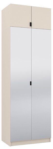 Szafa z LUSTRAMI i nadstawką 80 cm do garderoby modułowej Foxen Cashmere
