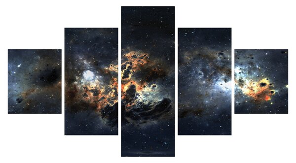 Obraz - Wszechświat z mgławicą (125x70 cm)