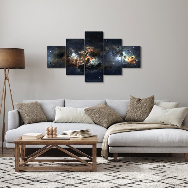 Obraz - Wszechświat z mgławicą (125x70 cm)