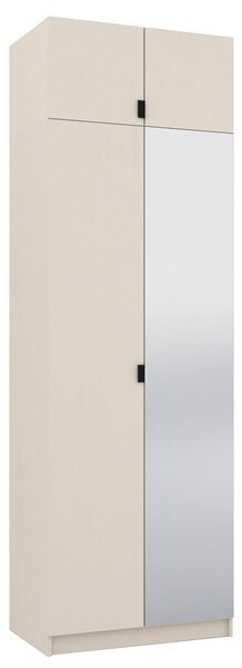Szafa z lustrem i nadstawką 80 cm do garderoby modułowej Foxen Cashmere