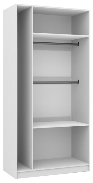 Szafa z LUSTRAMI 100 cm do garderoby modułowej Foxen Cashmere