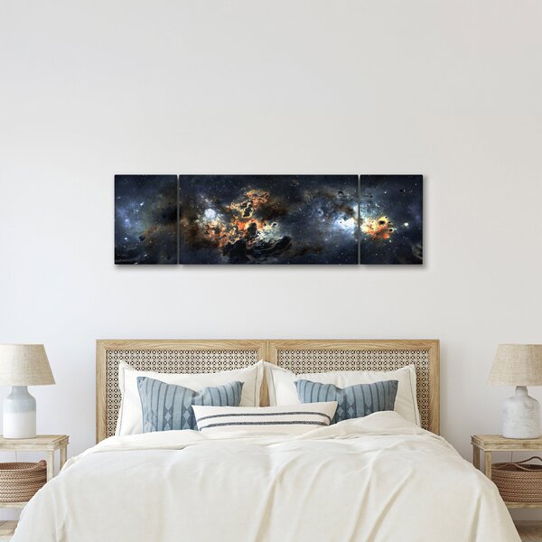 Obraz - Wszechświat z mgławicą (170x50 cm)