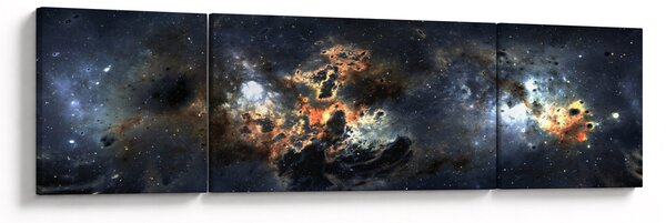 Obraz - Wszechświat z mgławicą (170x50 cm)
