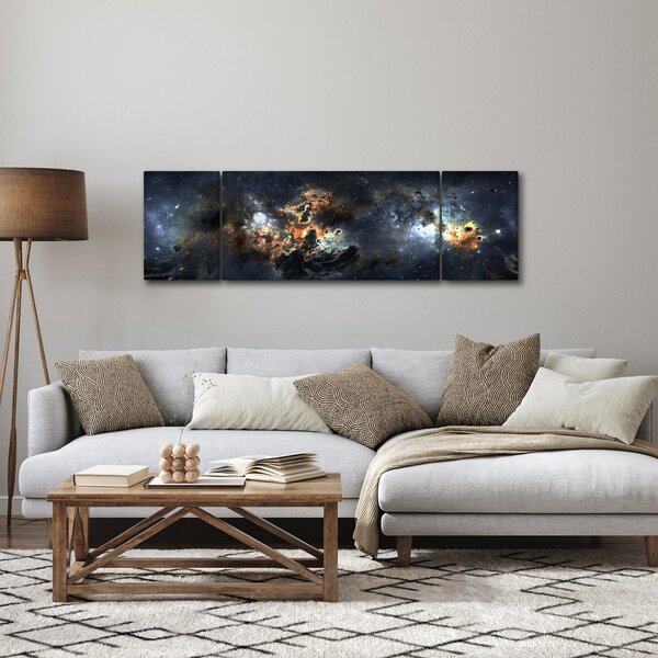 Obraz - Wszechświat z mgławicą (170x50 cm)