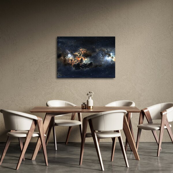 Obraz - Wszechświat z mgławicą (70x50 cm)