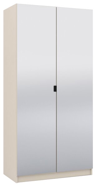 Szafa z LUSTRAMI 100 cm do garderoby modułowej Foxen Cashmere