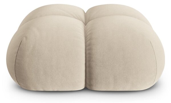 Beżowy aksamitny podnóżek Loretto – Cosmopolitan Design