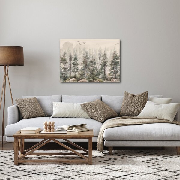 Obraz - Pine forest I., aquarel (70x50 cm)