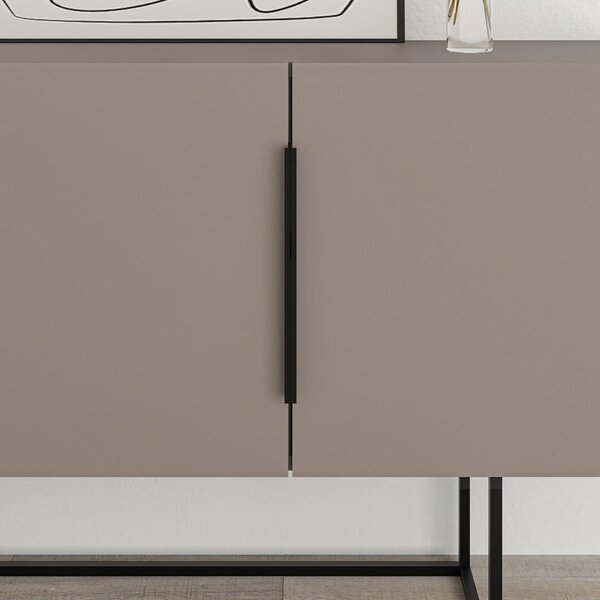 Szarobeżowa niska komoda 200x80 cm Titan – Marckeric