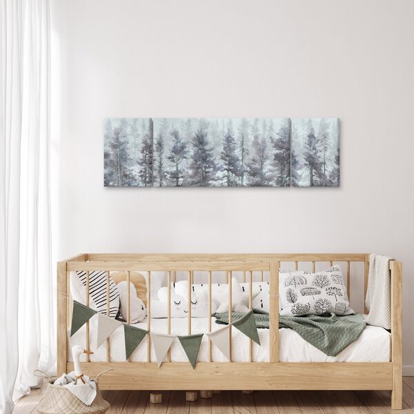 Obraz - Pine forest II, aquarel (170x50 cm)