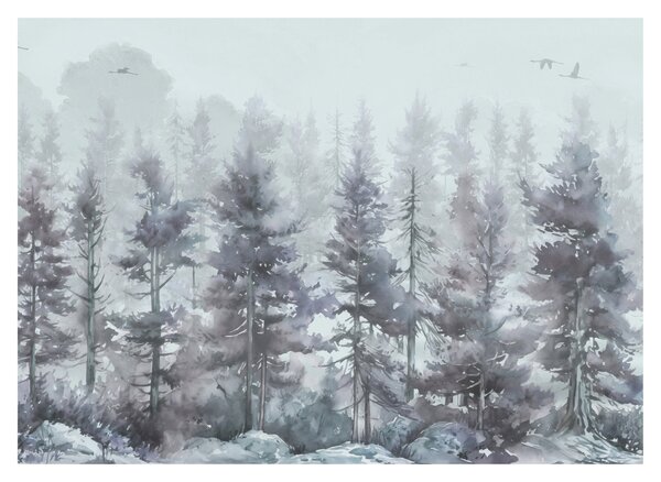 Obraz - Pine forest II, aquarel (70x50 cm)