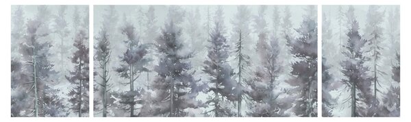 Obraz - Pine forest II, aquarel (170x50 cm)