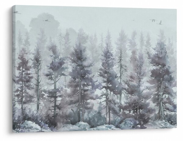 Obraz - Pine forest II, aquarel (70x50 cm)