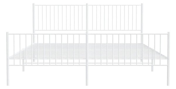 Białe metalowe łóżko 200x200 cm M8-M16