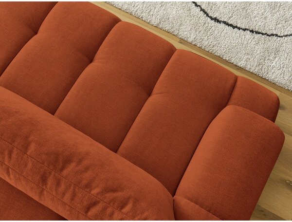 Ceglasta rozkładana/ze schowkiem sofa 251 cm Fuji – Bobochic Paris