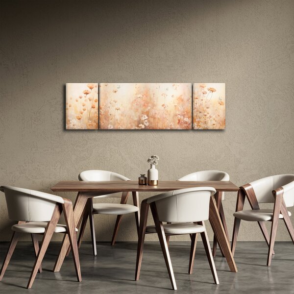 Obraz - Wzór dzikich kwiatów (170x50 cm)