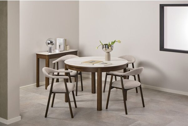 Okrągły rozkładany stół z ceramicznym blatem ø 120 cm Southampton – Actona