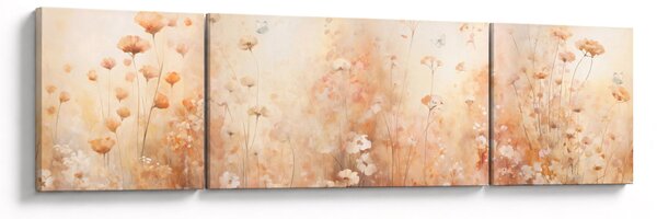 Obraz - Wzór dzikich kwiatów (170x50 cm)