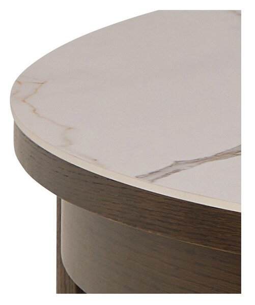 Okrągły rozkładany stół z ceramicznym blatem ø 120 cm Southampton – Actona