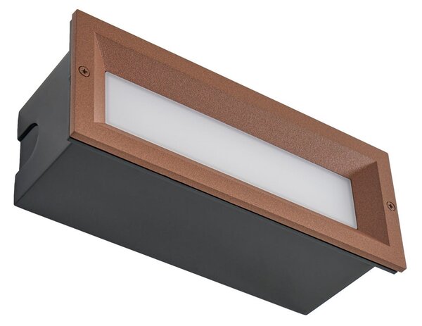 Zewnętrzna Lampa Lucande, Lachlain, brąz rdzawy, balkon, aluminium, nowoczesny