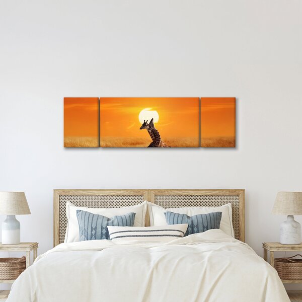Obraz - Żyrafy w Parku Narodowym Serengeti (170x50 cm)