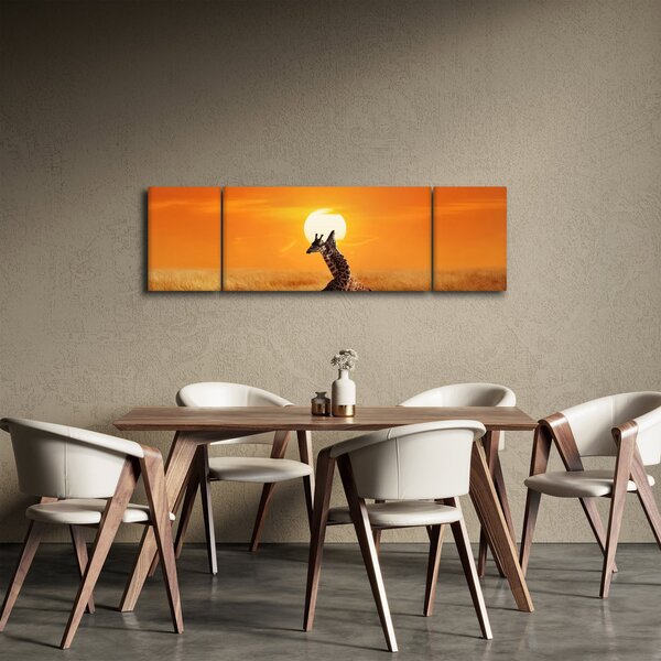 Obraz - Żyrafy w Parku Narodowym Serengeti (170x50 cm)