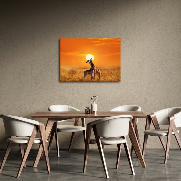 Obraz - Żyrafy w Parku Narodowym Serengeti (70x50 cm)
