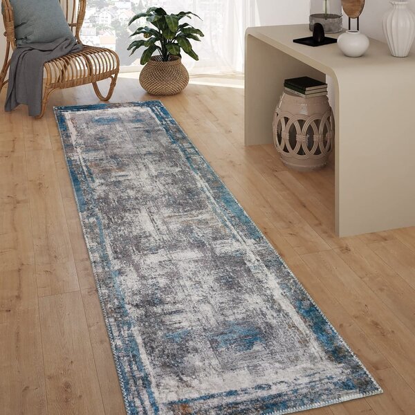 Niebieski chodnik odpowiedni do prania 60x150 cm Abstract Colors Blue – Vitaus