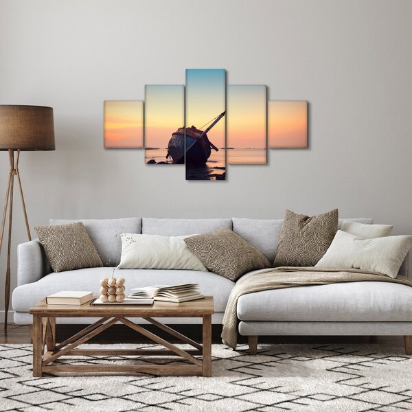 Obraz - Rozbity statek (125x70 cm)