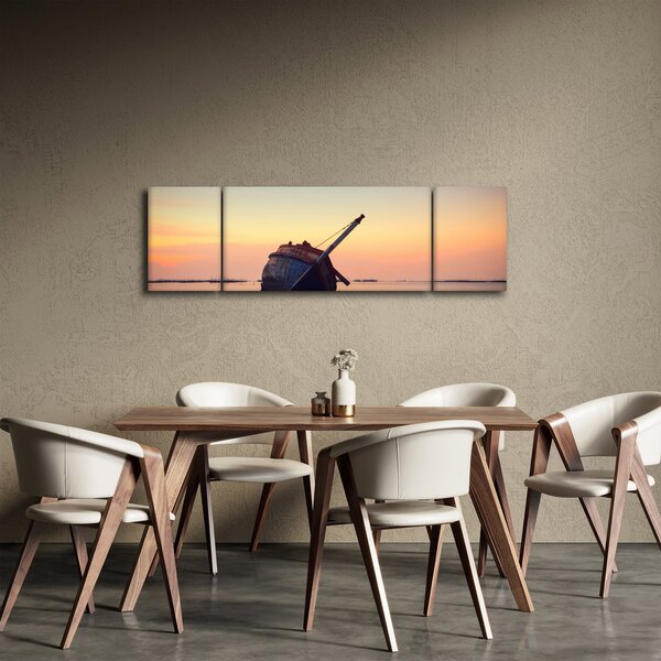 Obraz - Rozbity statek (170x50 cm)