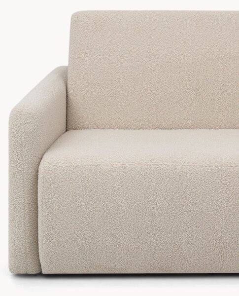 Sofa rozkładana Nido trzyosobowa 140 cm z pojemnikiem - jasny beżowy boucle Quelle 03
