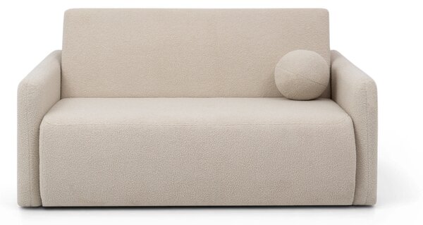 Sofa rozkładana Nido trzyosobowa 140 cm z pojemnikiem - jasny beżowy boucle Quelle 03