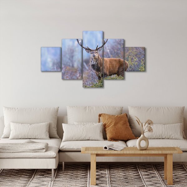 Obraz - Jeleń w krajobrazie (125x70 cm)