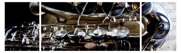 Obraz - Saksofon (170x50 cm)