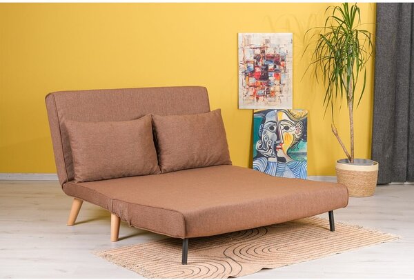 Brązowa rozkładana sofa 120 cm Folde – Artie
