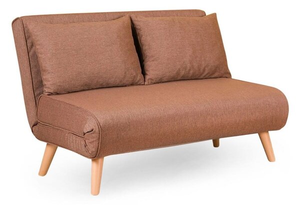 Brązowa rozkładana sofa 120 cm Folde – Artie