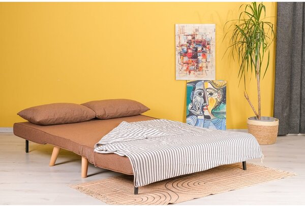 Brązowa rozkładana sofa 120 cm Folde – Artie