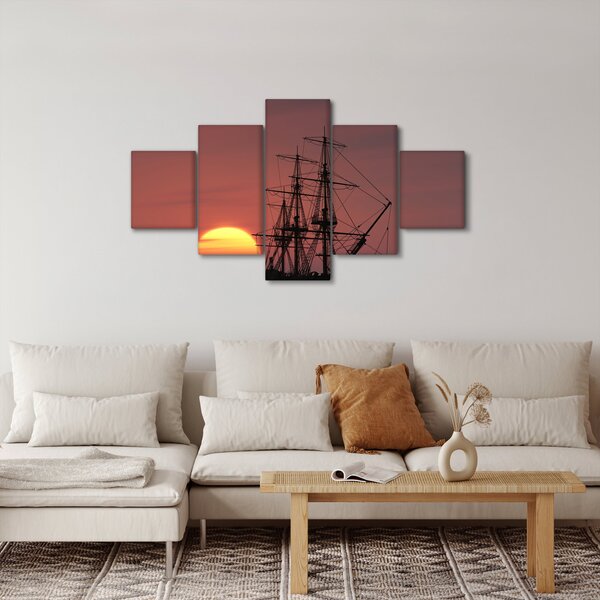 Obraz - Średniowieczny statek (125x70 cm)