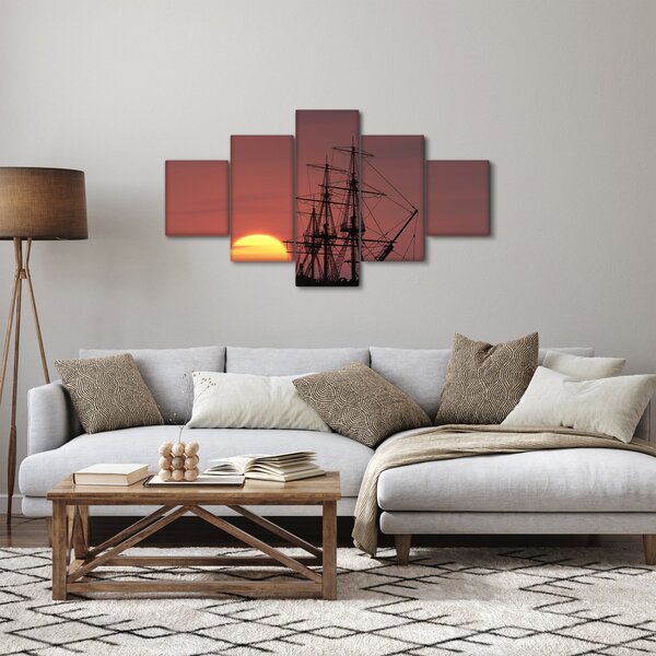 Obraz - Średniowieczny statek (125x70 cm)