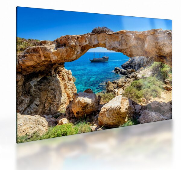 Obraz na szkle - Cape Greco (70x50 cm)