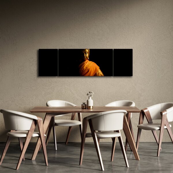 Obraz - Posąg Złotego Buddy (170x50 cm)
