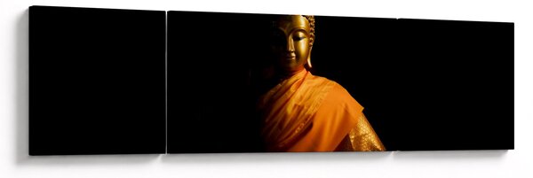 Obraz - Posąg Złotego Buddy (170x50 cm)
