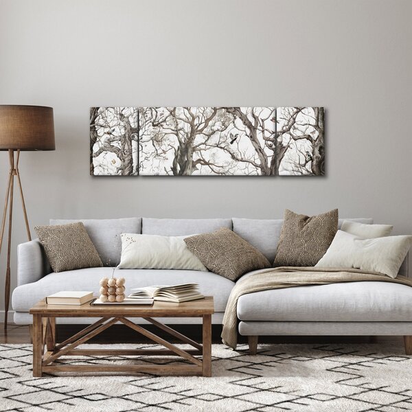 Obraz - Wzór lasu, rysunek (170x50 cm)