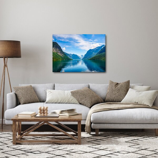 Obraz - Jezioro Lovatnet (70x50 cm)