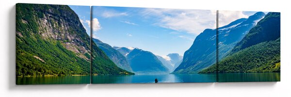 Obraz - Jezioro Lovatnet (170x50 cm)