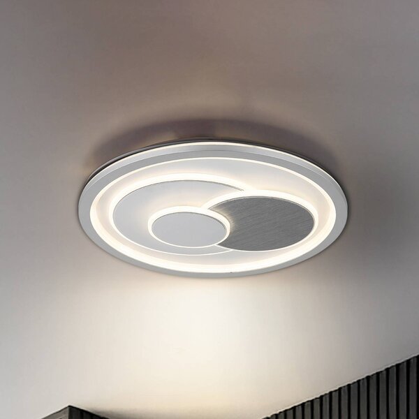 Globo Lampa sufitowa Ruiz I, biały / opal, salon / jadalnia, metal