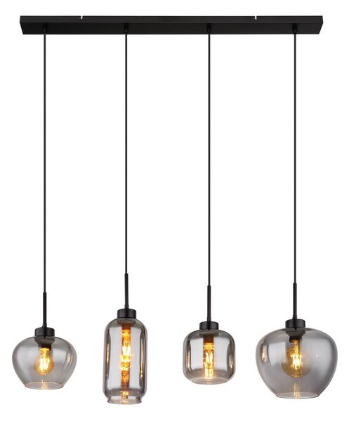 Globo Lampa wisząca Matt, możliwość ściemniania, aluminiowy / szary / cynkowy, salon / jadalnia, szkło