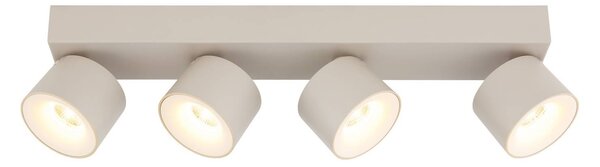 Globo Reflektor sufitowy LED Rae, kolor piaskowy, metalowy, 4-punktowa, 46 cm Rae, kremowy / amber, salon / jadalnia, metal